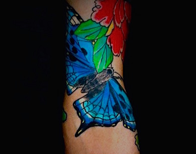 Calypso-Tattoo - Gallery -  blue butterfly