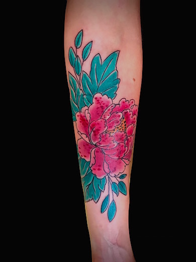 Calypso-Tattoo - Gallery - flower on forearm