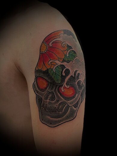 Calypso-Tattoo - Gallery - skull tattoo on arm