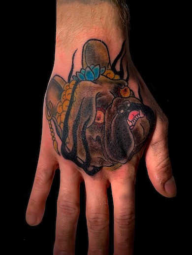 Calypso-Tattoo - Gallery - French bulldog, Japanese tattoo