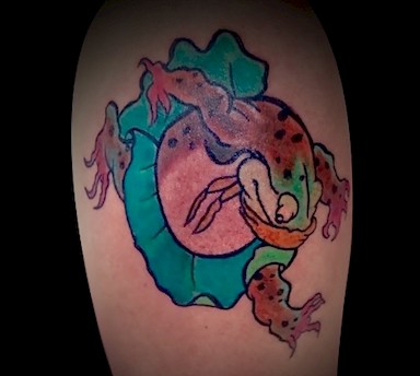 Calypso-Tattoo - Gallery - frog japanese tattoo on upper arm