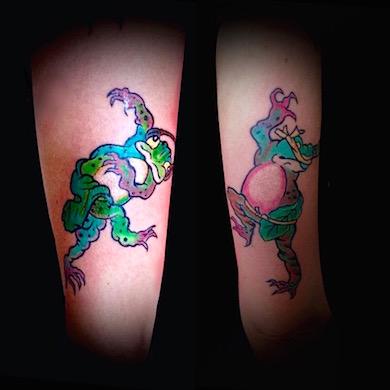 Calypso-Tattoo - Gallery - japanese tattoo , Frog on arm
