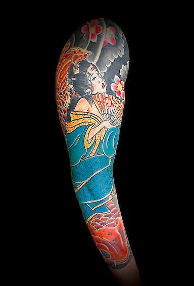 Calypso-Tattoo - Gallery - Japanese Tattoo, geisha full sleeve