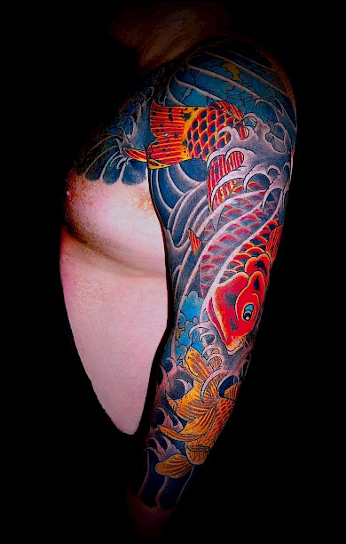 Calypso-Tattoo - Gallery - Koi Japanese tattoo full sleeve