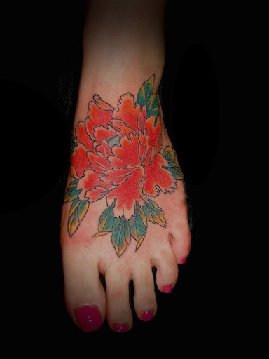 Calypso-Tattoo - Gallery - flower foot tattoo