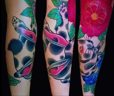 Calypso-Tattoo - Gallery - rabbit lower leg