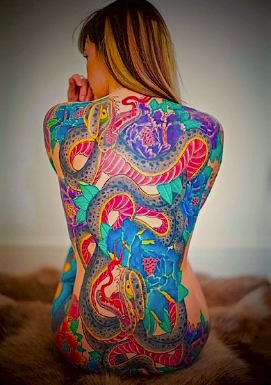 Calypso-Tattoo - Gallery - snake tattoo, full Japanese bodysuit tattoo
