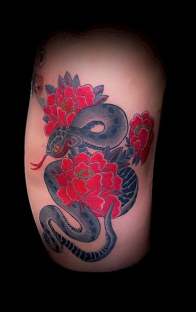 Calypso-Tattoo - Gallery - Snake Japanese Tattoo, Ribs Tattoo