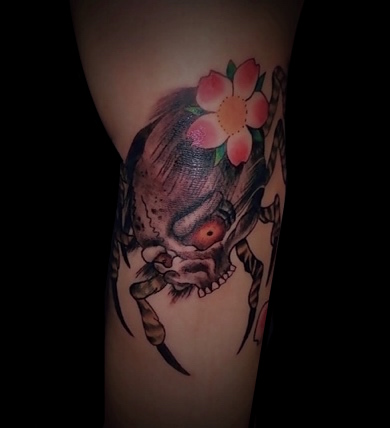 Calypso-Tattoo - Gallery - Spider Skull Tattoo, arm