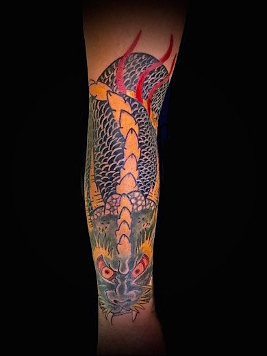 Calypso-Tattoo - Work in progress, Dragon sleeve Irezumi Tattoo