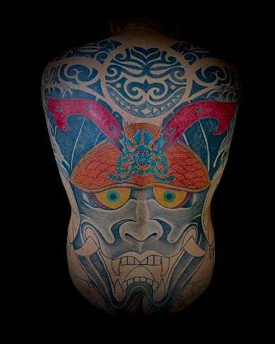 Calypso-Tattoo - In-Progress - Hannya Japanese Bodysuit